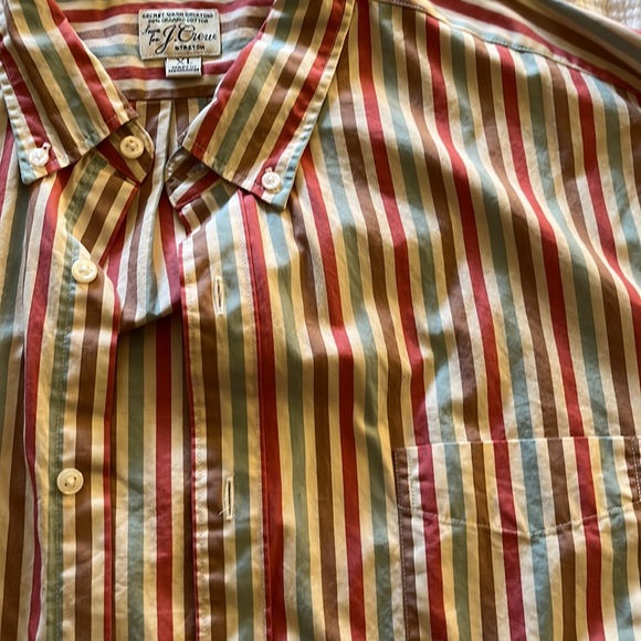 Men’s casual button down shirt. White, red, blue, tan - Picture 4 of 4